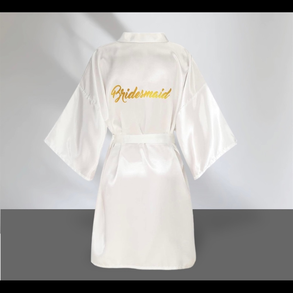 Bridesmaid White Kimono Robes